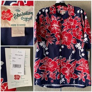 🌴 “Hilo Hattie” NWT Hawaiian Aloha Shirt size L 🌴